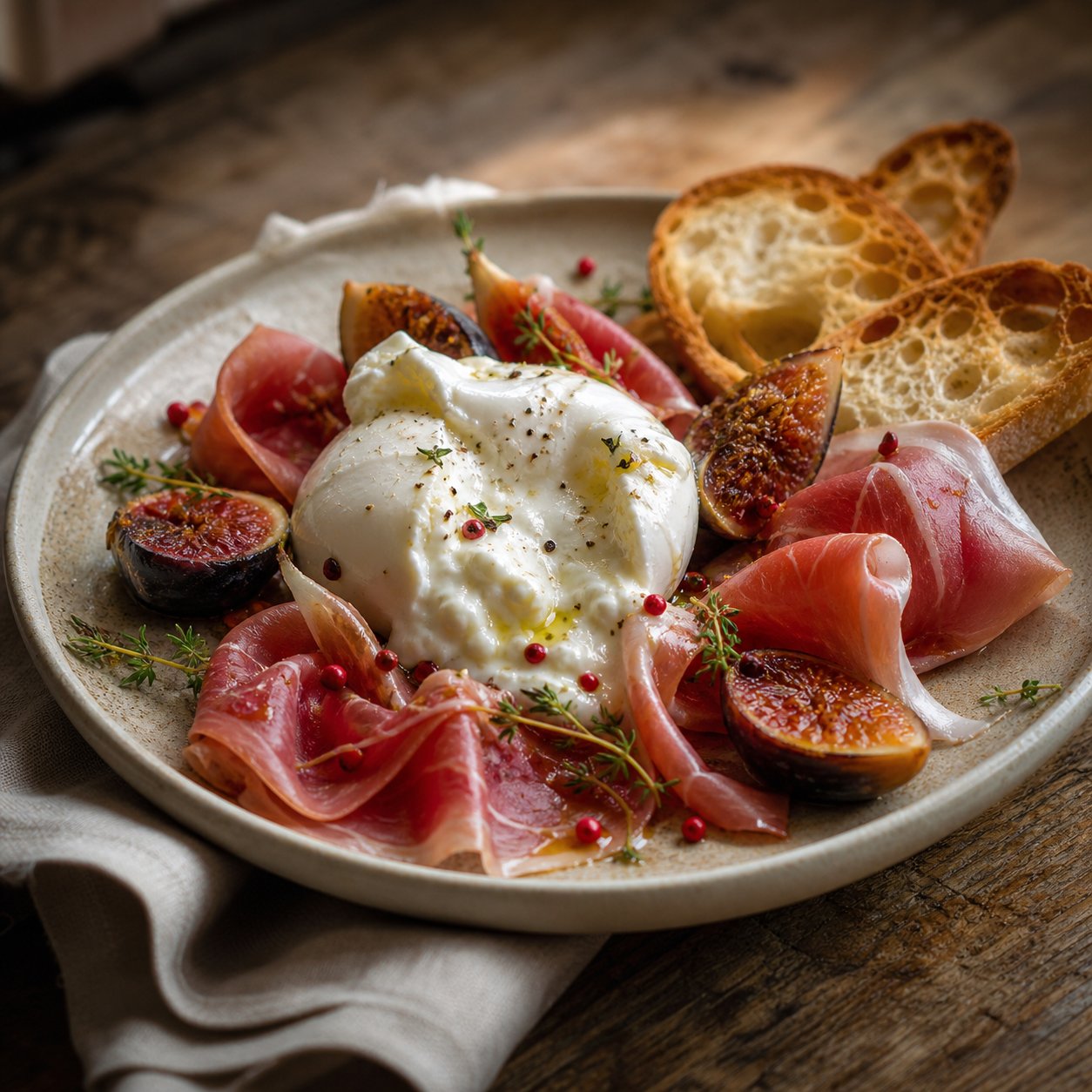 Fichi, burrata e Carpaccio Riserva